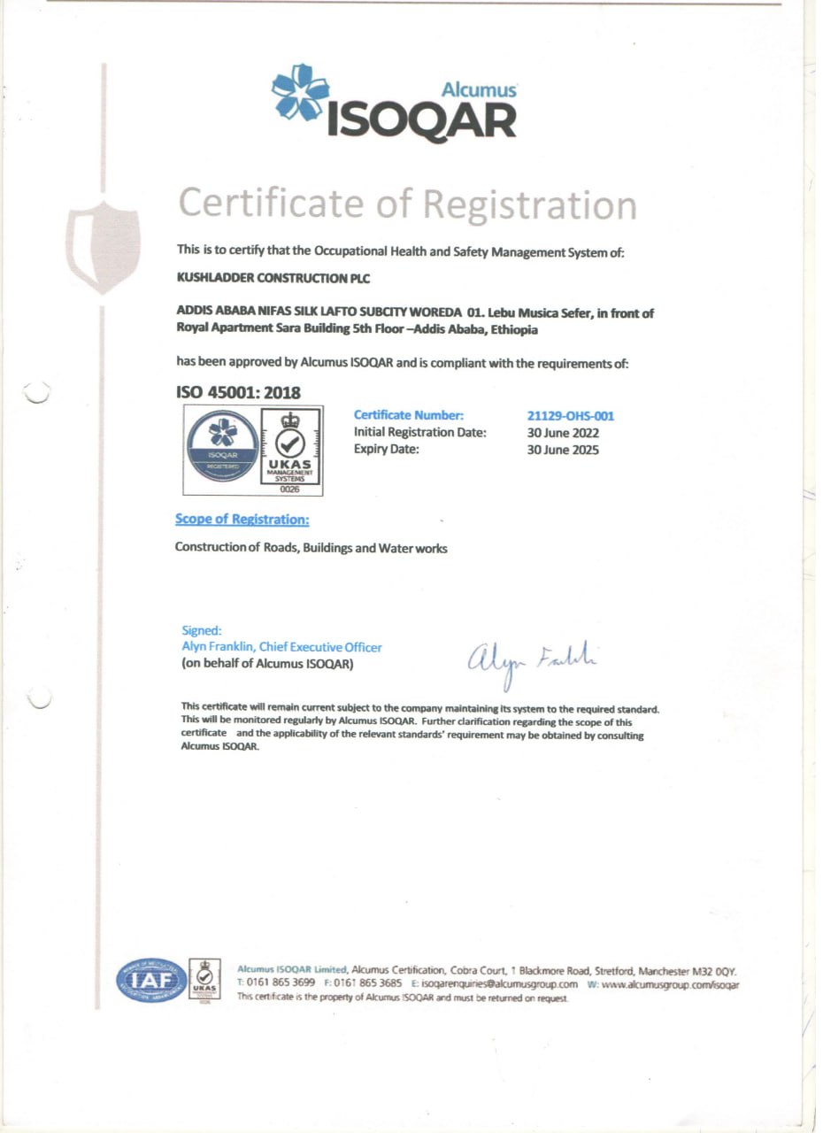 ISOQAR Certificate For Health And Safety Management